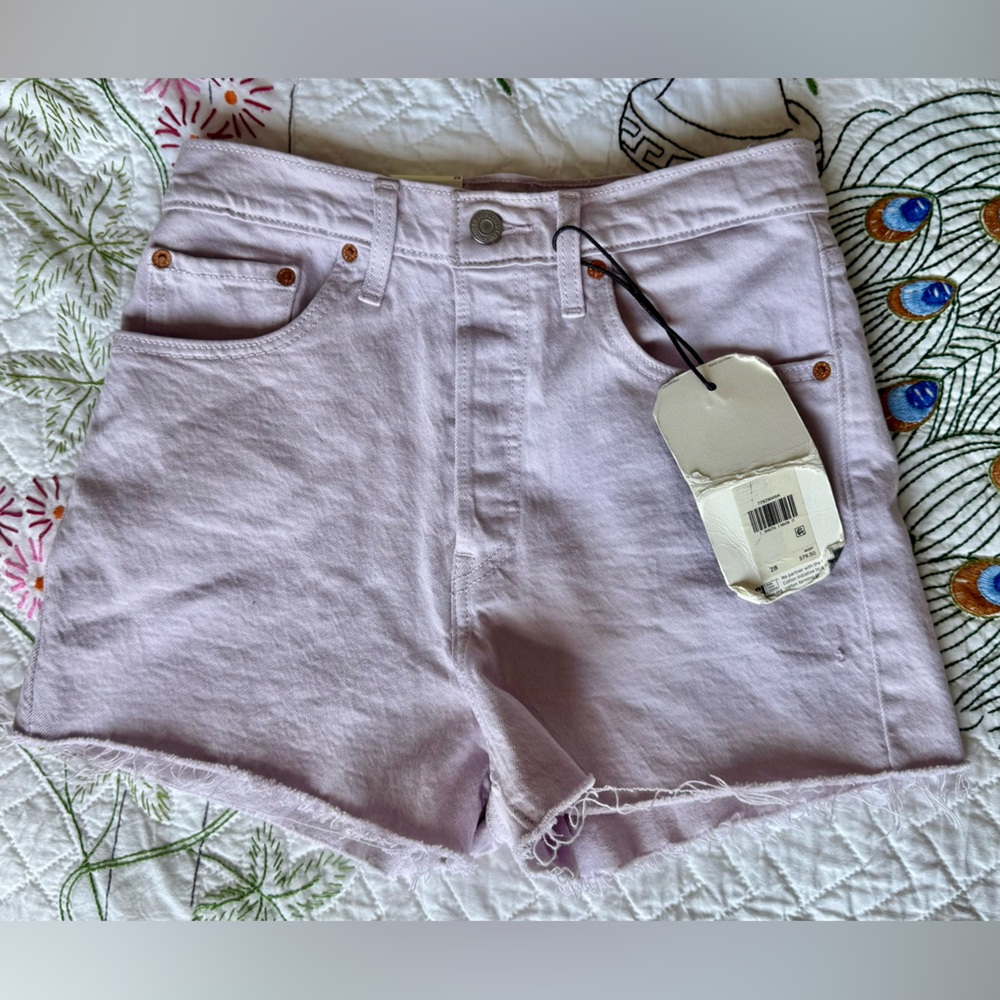 Ribcage Cutoff Shorts in Lilac